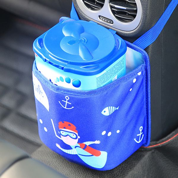 

multi-function portable hanging foldable leakproof universal travel car trash can bin bag garbage cute cartoon auto accessoires