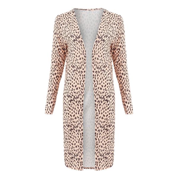 

women's clothing europe and america autumn winter coat slim hem cardigan jacket printing features, Black;brown