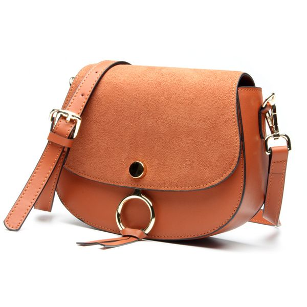 

new designer luxury handbags purses women leather bow saddle bag star same leather cowhide shoulder slung semicircular bag 6106