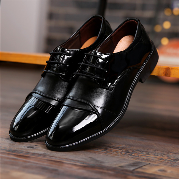 

dress men's shoes men's pointed black work shoes england business korean version of the wedding casual