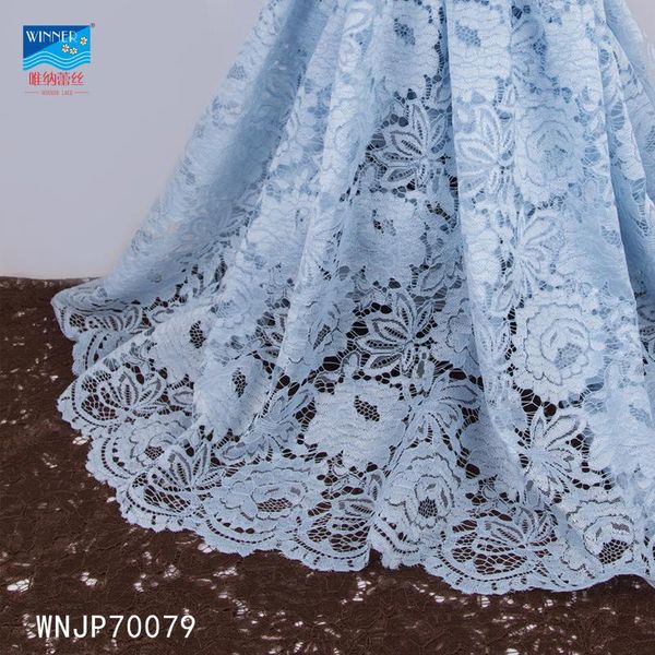 

polyester french cording lace fabric with different colors garment dress lace fabric, Pink;blue