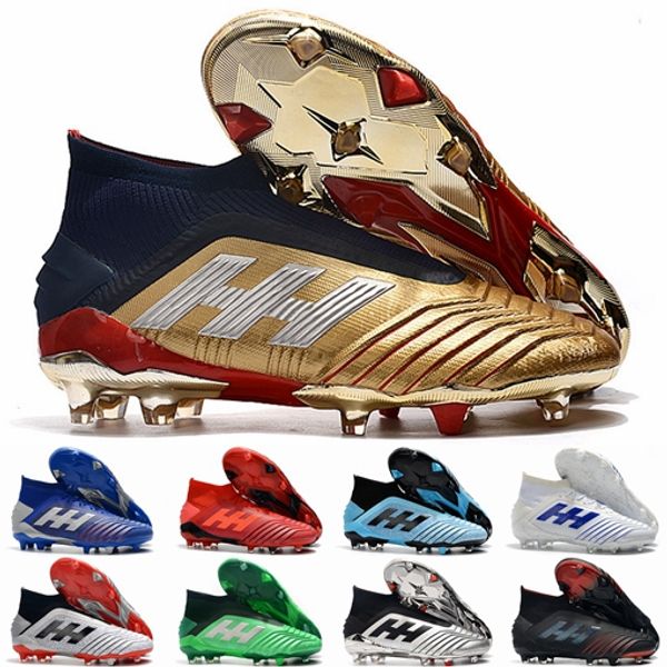

predator 19+ 19.1 fg ag pp paul pogba 25th anniversary golden mens boys soccer football shoes 19+x cleats boots tacos de futbol