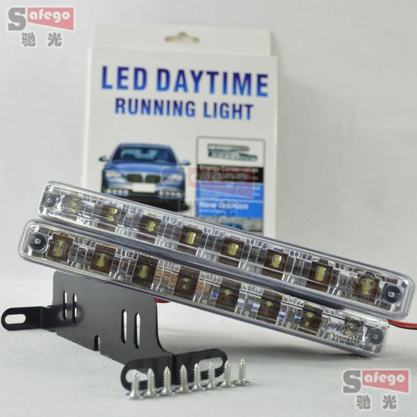 

2pcs хорошее качество 8led drl дневные ходовые огни яркий светодиодный 12v drl автомобиля стайлинг парковки головной лампы автомобиля света