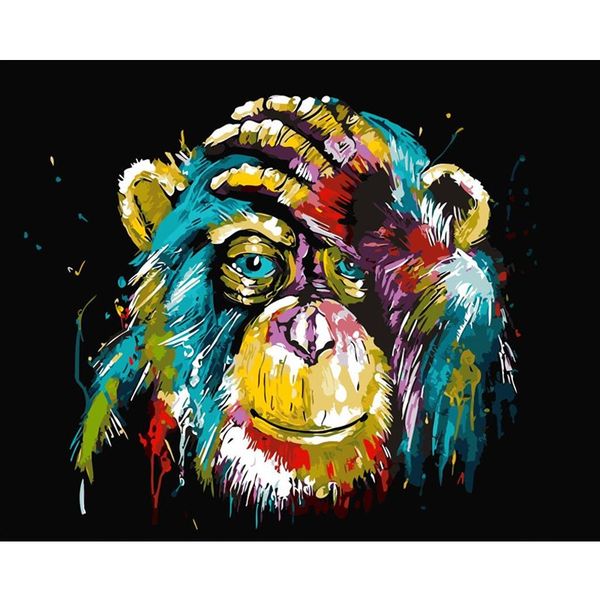 

frame animals diy painting by numbers wall art picture acrylic canvas painting for wedding decoration drop shipping