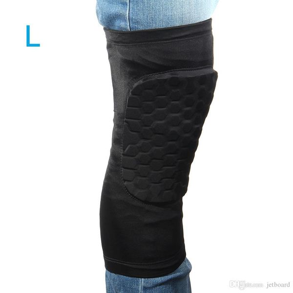 

1pc knee pad honeycomb crashproof antislip basketball leggings knee short sleeve with reduced chafing or skin irritation, Black;gray