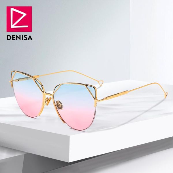 

denisa vintage cat eye women sunglasses 2020 new fashion women's driving glasses retro sun glasses uv400 zonnebril dames ff629/s, White;black