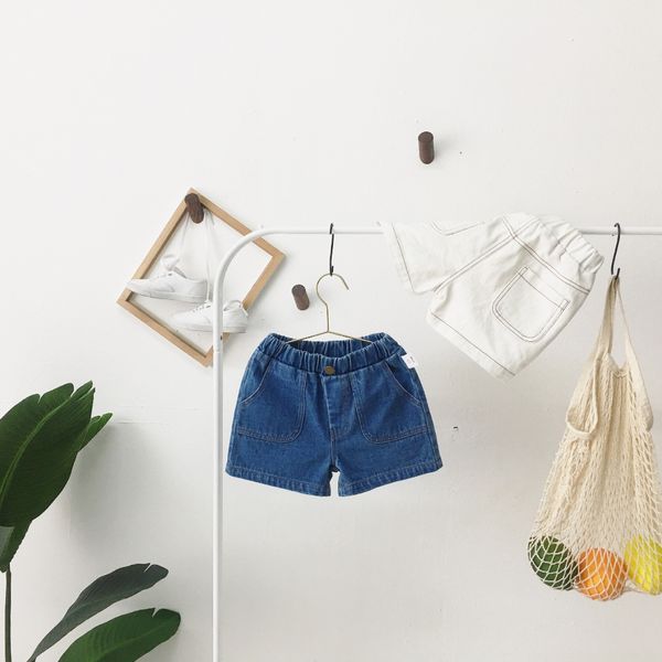 

2019 shorts children's summer clothing children's clothing boys' baby's light denim shorts baby's pants, Blue