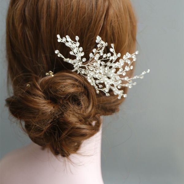 2019 New Style Silver Wedding Bridal U Clip Crystal Rhinestone
