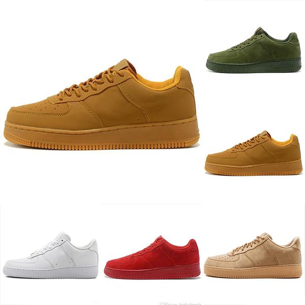 

2018 New Forcing 1 Men Women Designer Running Shoes Sneakers Sports Trainers Casual Outdoor Shoes White With Box Size 36-45