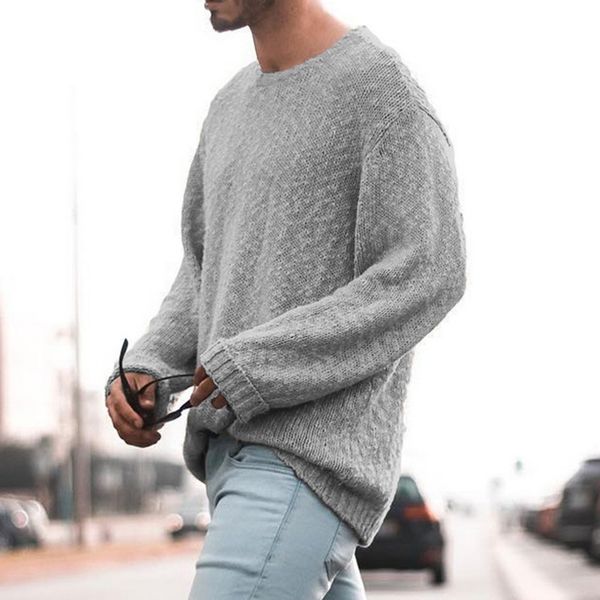 

mens fashion korean style solid color long sleeve sweaters males loose slim fot casual autumn winter kniited pullovers 2019 new, White;black