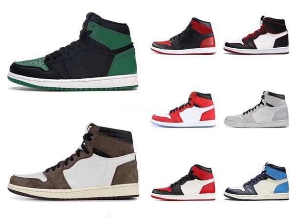 

pine green black 1s баскетбольная обувь jumpman 1 bloodline мужские кроссовки бесстрашный обсидиан unc patent gold black toe top trainers #3