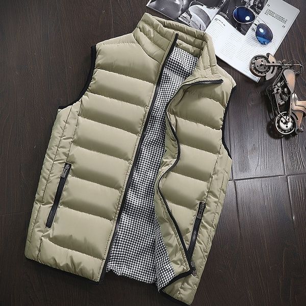 

zogaa 2019 fashion man clothes vest men new stylish 2019 spring autumn warm sleeveless jacket men winter waistcoat men's vest, Tan;black