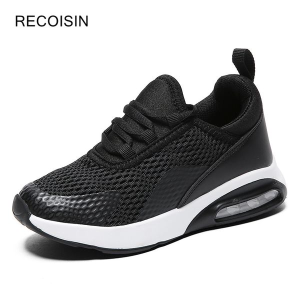 

recoisin 2020 fashion kids shoes sneakers boys casual breathable summer children shoes girls sports chunky sneakers, Black;red