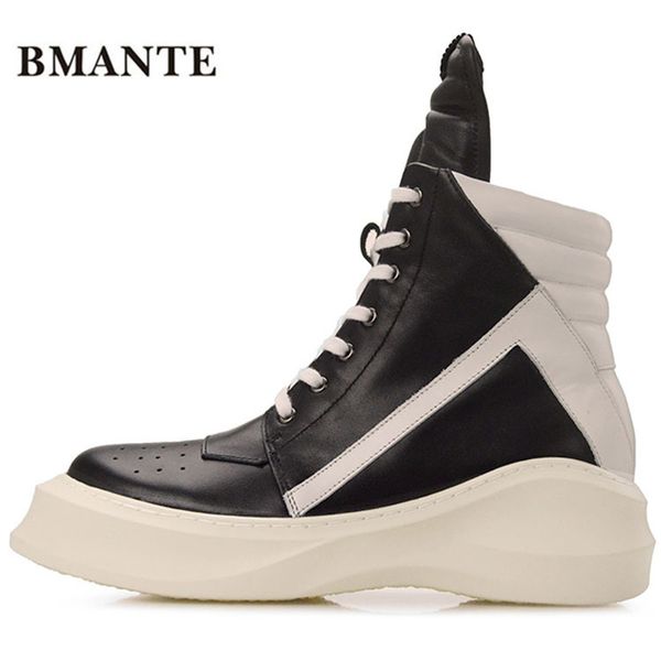

real leather fashion casual footwear red white black male hightennis tall bambas bieber high boot trainers shoe krasovki men