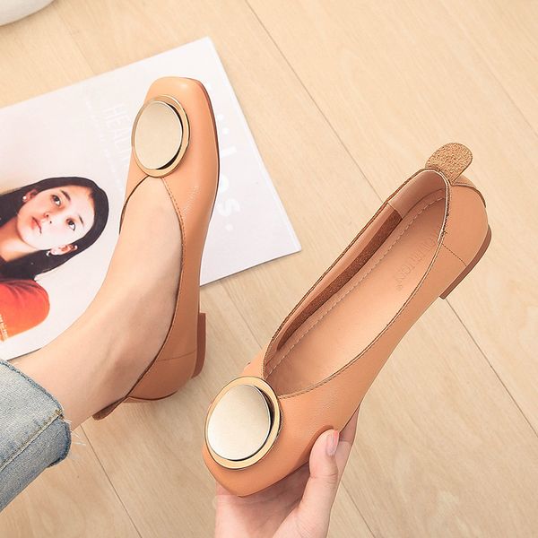 

shallow mouth square toe slip on shoes for women oxfords women's casual female sneakers flats autumn slip-on leather new big, Black
