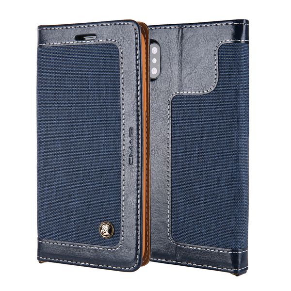 

leather flip case for iphone xs max xr x 7 8 plus card slot wallet case kickstand slim fit full protective back shell