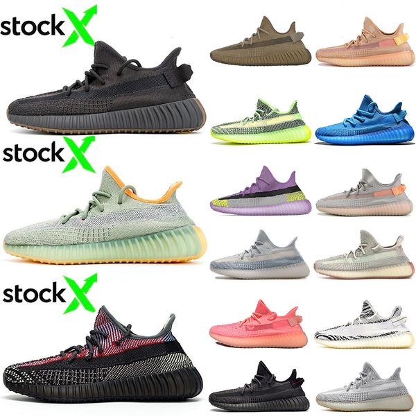 

2020 new kanye west flax linen yecheil yeshaya running shoes desert sage earth cinder zyon zebra reflective static mens trainers sneakers
