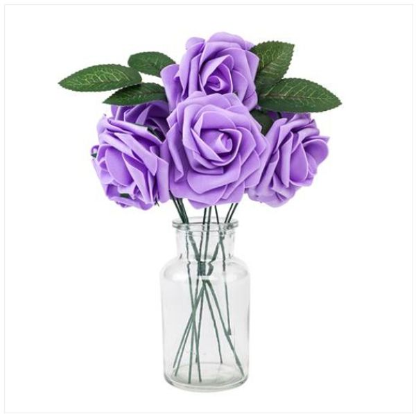 

fahion beautiful wholesales 50pcs pe foam rose flower purple