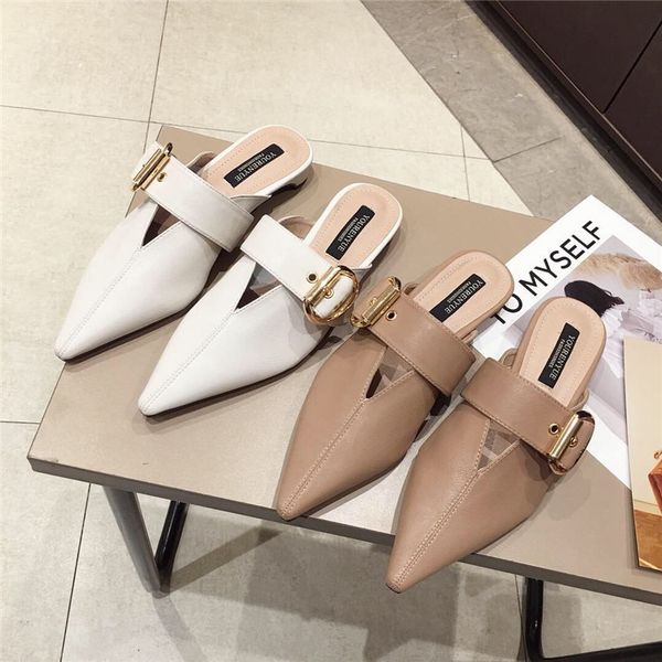 

fabric slipper spring low closed toe women rome fashion hoof heels loafer slides woman gladiator modis mule loafer closed toe, Black