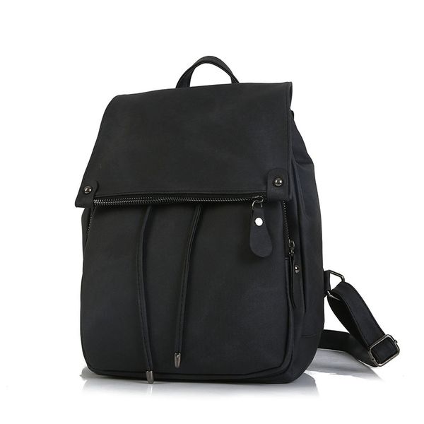 

new school backpack women high-capacity knapsack pure color teenager female bag mochila shoulder school bags teenage girls