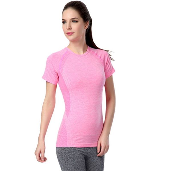 

gym compression tights women's sport running short sleeve t-shirts fitness clothes, Black;blue