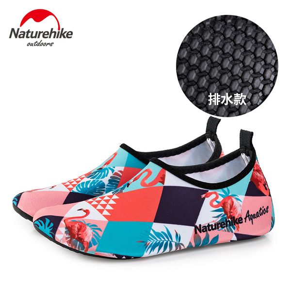 

naturehike breathable comfortable snorkeling socks shoes quick dry wading upstream swimming shoes water sports beach socks, Black