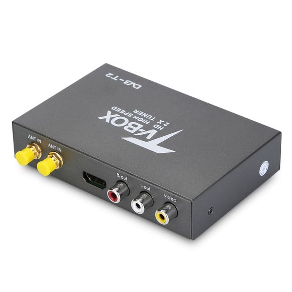 T338B HD DVB - T2 CAR Digital TV Tuner mit 2 Verstärkerantenne