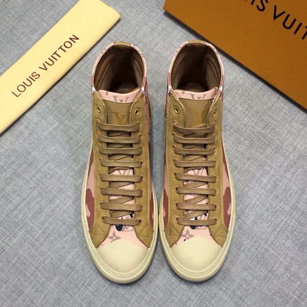 

new style luxury high-end men's casual sports shoes fashion design brand platform high-men's shoes classic retro pattern size: 38, Black