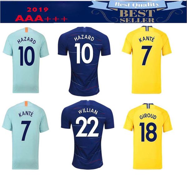 

2019 thailand hazard jorginho puli ic occer jer ey higuain giroud kante cami eta football hirt 18 19 willian maillot de foot cami eta