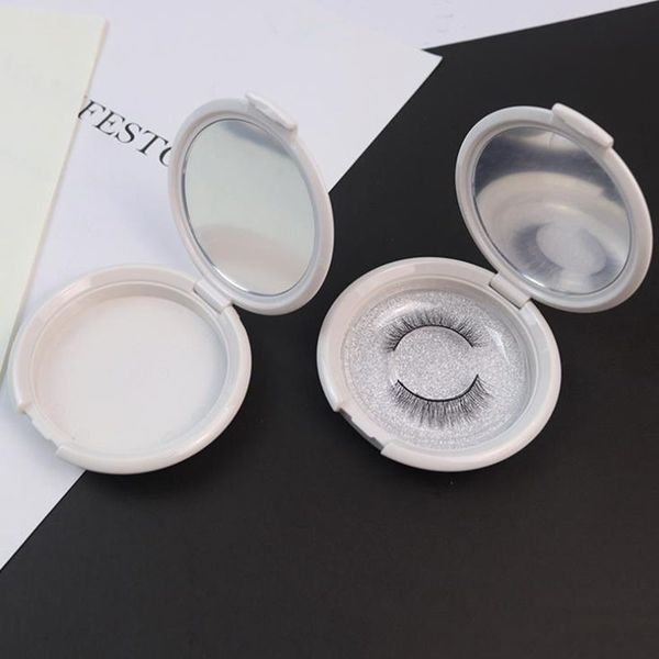 

new makeup eyelash organizer fake eyelashes case storage box fake eye lashes with mirror cosmetics tool f3858