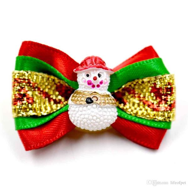 

100pcs/Set Handmade Pet Dog Christmas Hair Bows Christmas Pattern Cute Hair Accessories for Dogs Grooming Supplies