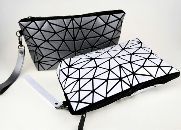 

новый геометрический молния косметичка женщины делают дамы клатч косметика организатор складные сумки для макияжа 24 * 6 * 13 см