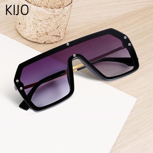 

red black oversized square sunglasses men new 2020 one piece lens big frame sun glasses for women uv400 silver mirror ncyzj
