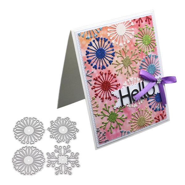 pk 3 floral avec amour embellissements pour cartes ou artisanat