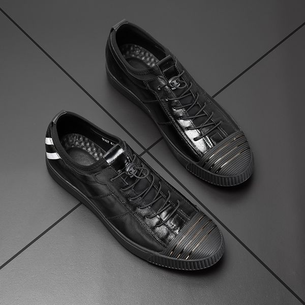 

мужчина куэро повседневная летняя обувь zapatos де мода причинно мужчины кроссовки черная одежда спорт свободного покроя для отдыха, Black