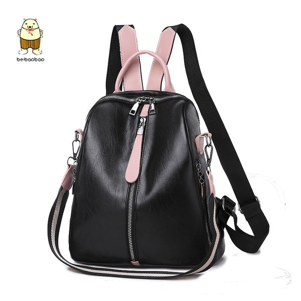 

beibaobao school backpacks for girls female white travel back pack fashion backpack women soft leather backpack