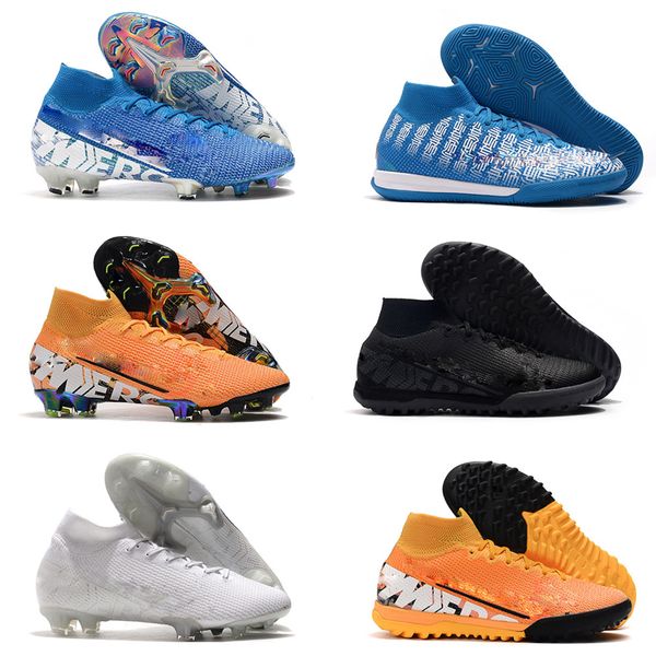 

mens superfly 7 elite se fg ic tf high help soccer leats ronaldo cr7 outdoor football boots mercurial vapors 13 elite fg