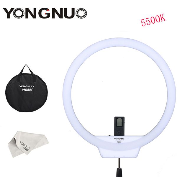 

608 yongnuo yn608 5500k annular led selfie studio ring light lamp wireless remote led ring video light cri&gt;95
