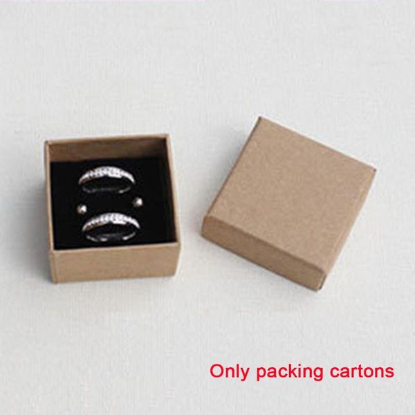 

20pcs jewelry box package small holder gifts display necklace vintage exquisite paper brown with lids ring storage case, Pink;blue