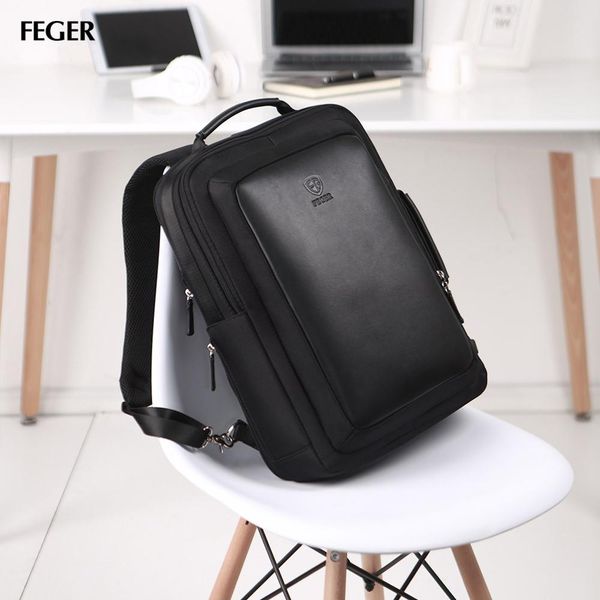 

men backpack multi-purpose function lapbackpacks school bags computer back pack business large capacity shoulder bag feger