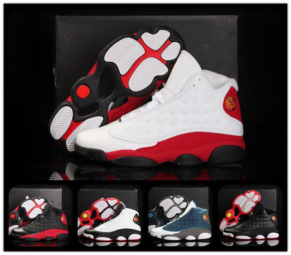 

quality 13 13s bred flint high men women basketball shoes 13 xiii grey toe barons 3m men sports sneakers