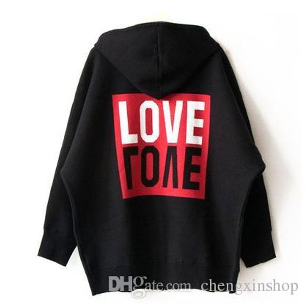 

2018 францию люблю детали длинные рукава толстовки леди кофты женщин толстовка с капюшоном куртки пальто mso15 сандр осень осень, Black