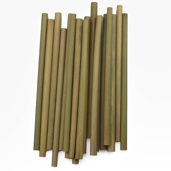 

4pcs bamboo drinking straw reusable straw eco-friendly zero waste home party camping travel with cleaner brush