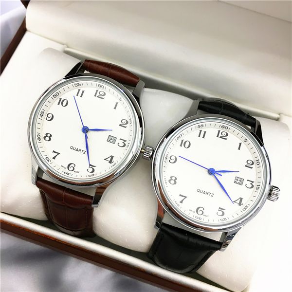 

new man quartz watches fashion sports wristwatch genuine leather business wristwatches leisure casual luxury, Slivery;brown