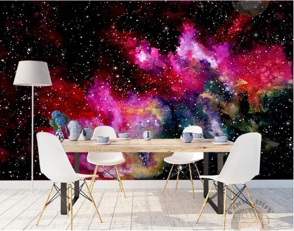 

3d room wallpaper custom p mural red fantasy universe starry nebula abstract landscape background wall wallpaper for walls 3 d