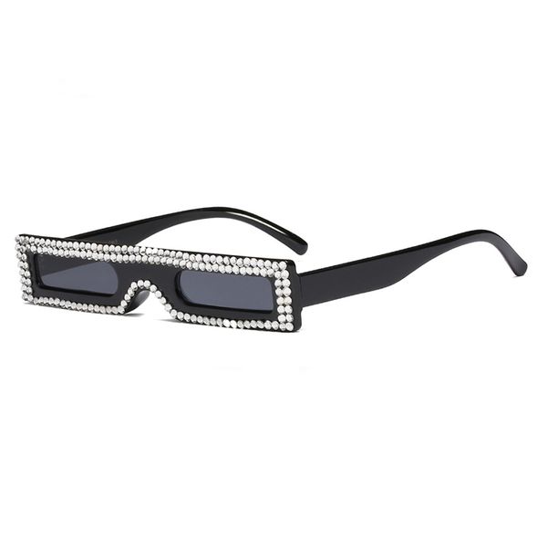 

mincl/fashion diamonds square women sunglasses trend sun glasses ladies personalized decorative sunscreen eyewear yxr, White;black