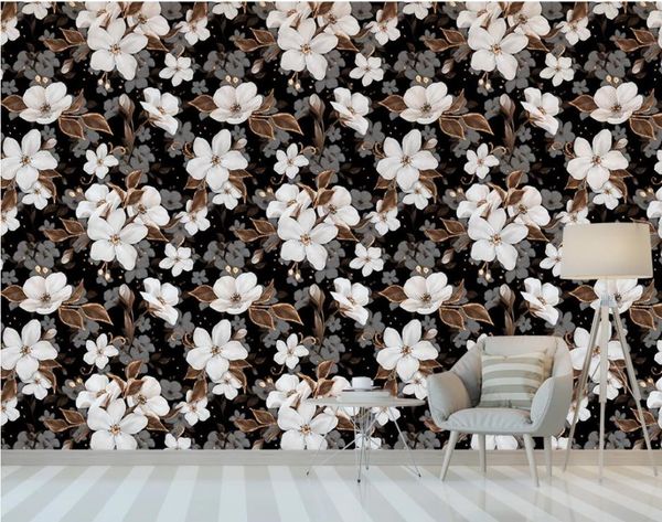 

wallpaper for walls 3 d for living room american pastoral golden rose wallpapers flower bedroom background wall