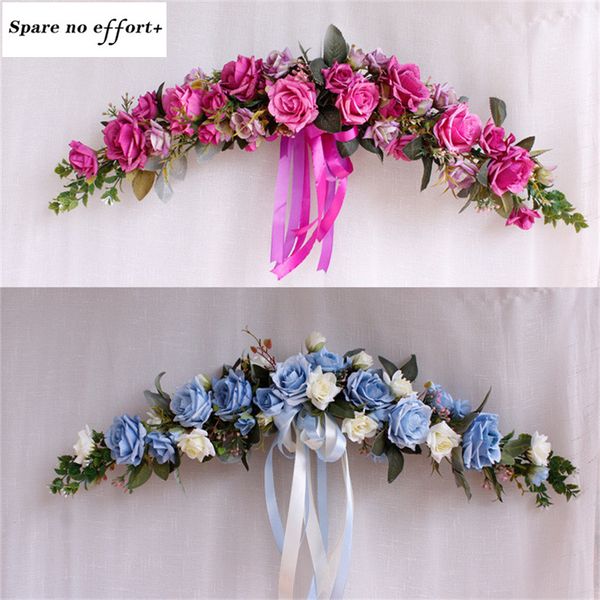 

artificial wreath door backdrops diy flower wedding car decoration home party pendant garland christmas decor