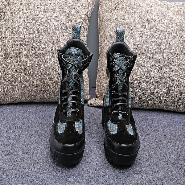 

short boots female british wind 2019 new autumn single boots thick bottom with classic net red thin skinny boots handsome martin boot, Black