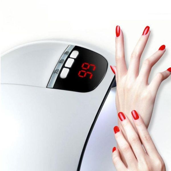 

45w usb smart 15 led uv nail lamp gel polish dryer fast curing manicure light